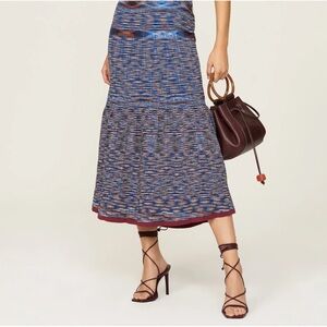 Jonathan Simkhai Space Dye Knit Midi Skirt